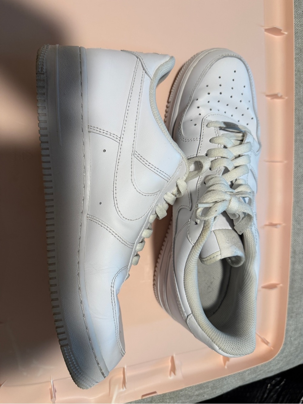 Nike Kids White Leather Sneakers - Low Top